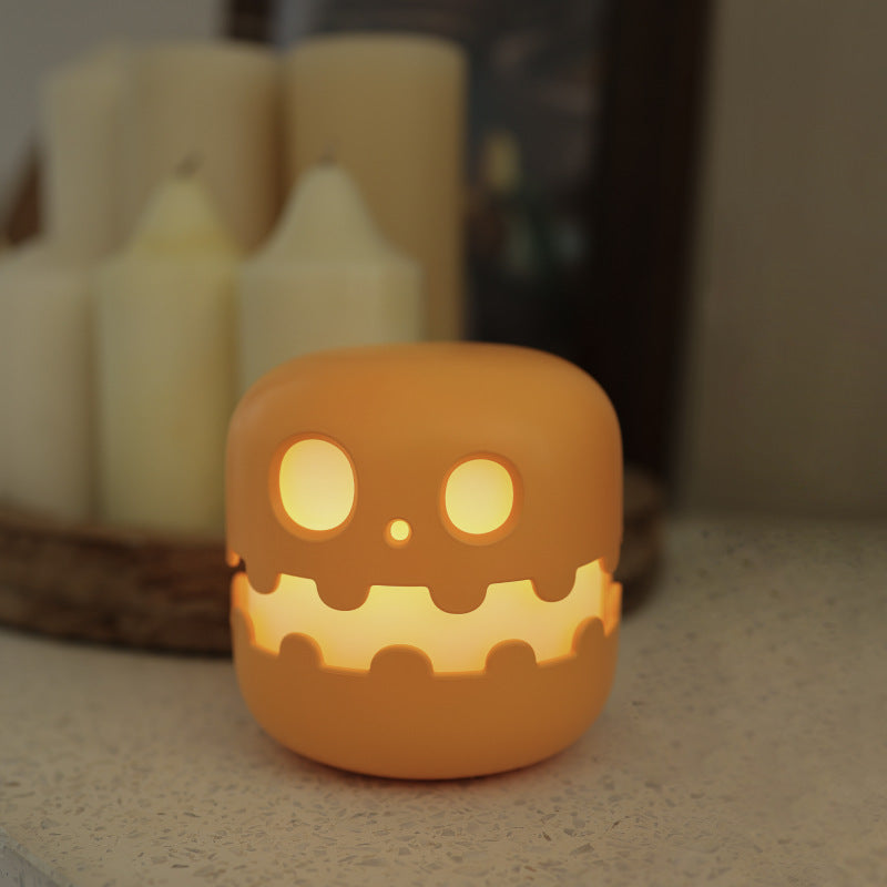 Cute Pumpkin LED Night Light – Soft Silicone Bedside Lamp